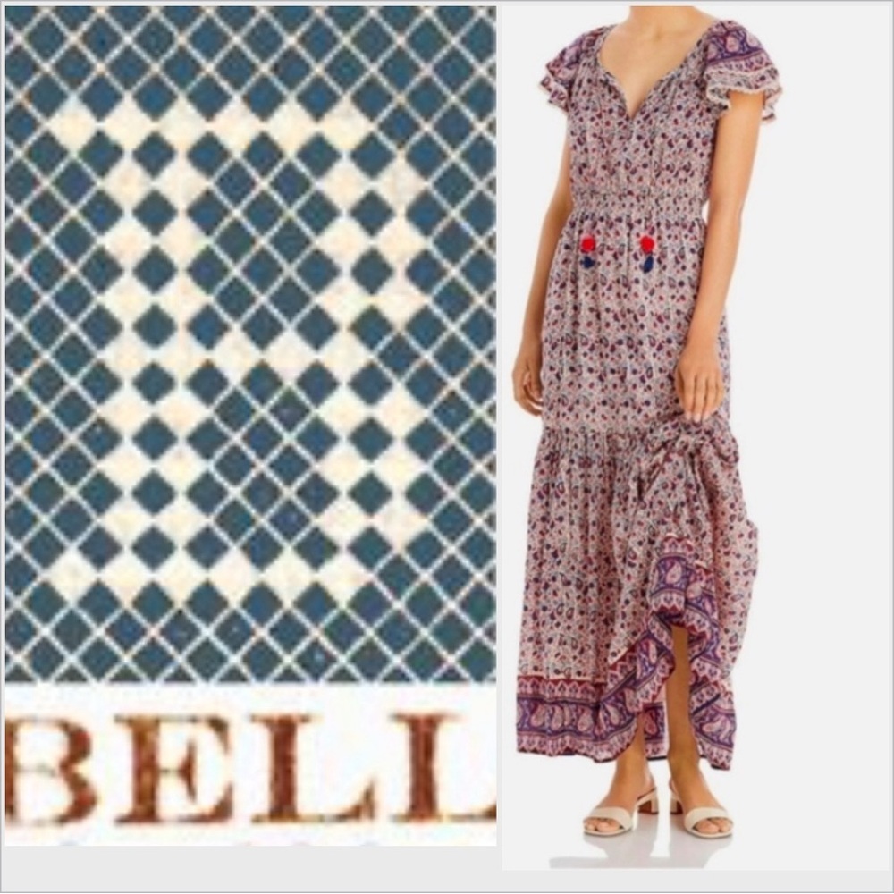 Alicia Bell Eva Maxi Dress Silk Cotton XS